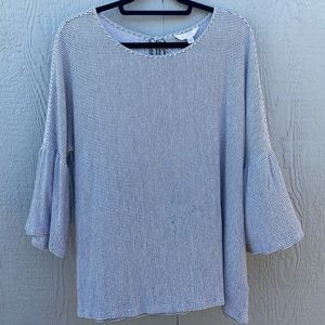 Black and White Striped Blouse